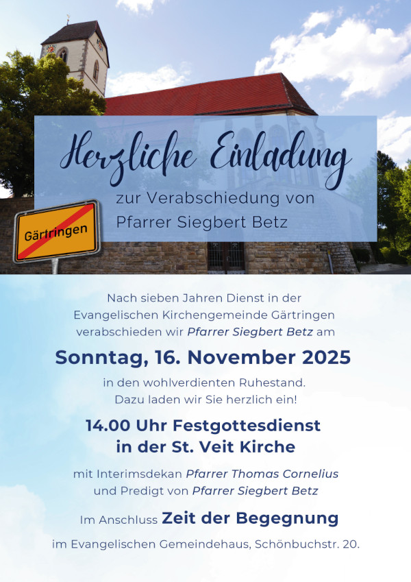 Verabschieung von Pfarrer Betz