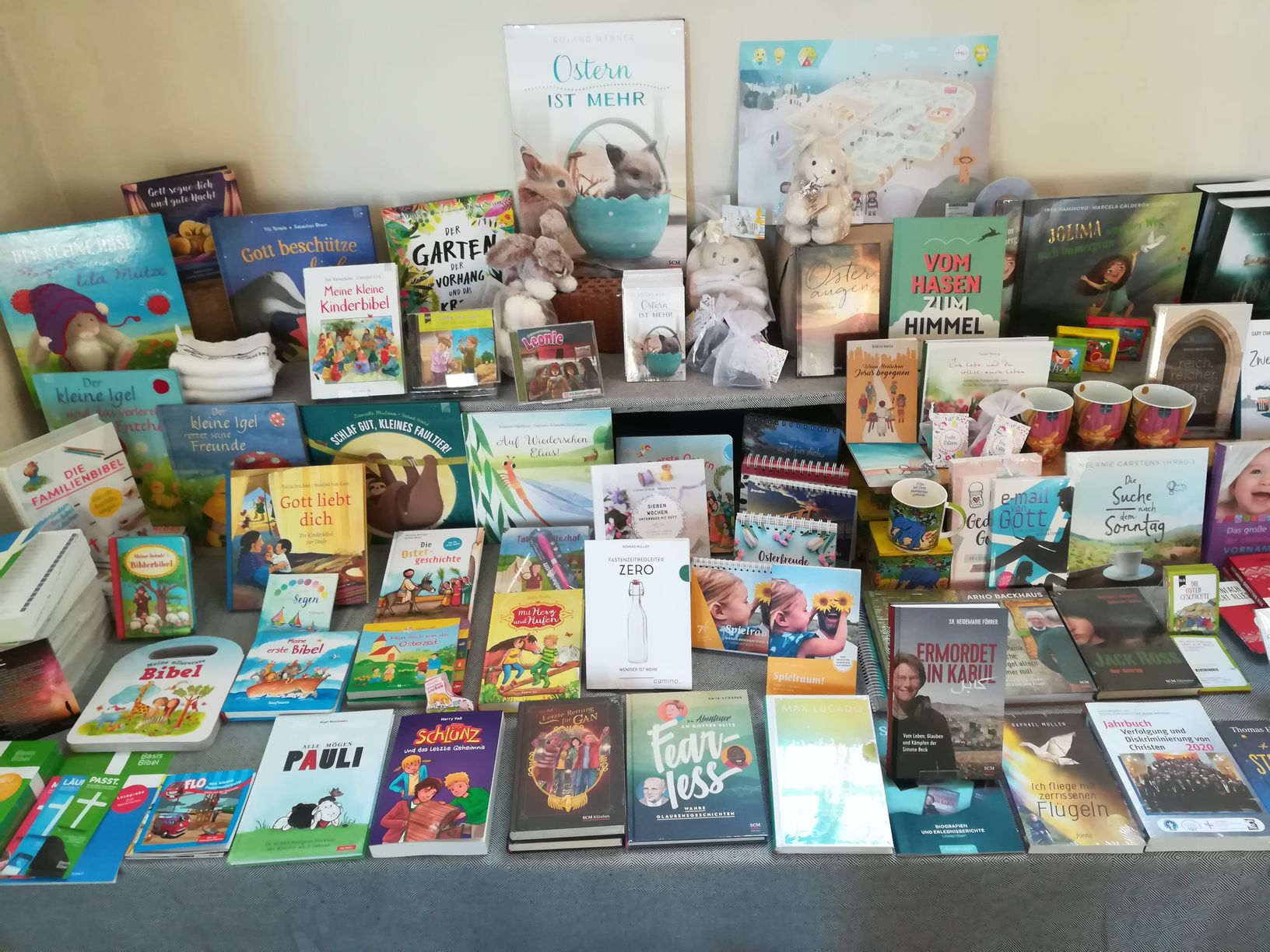 Ansicht des Büchertisch